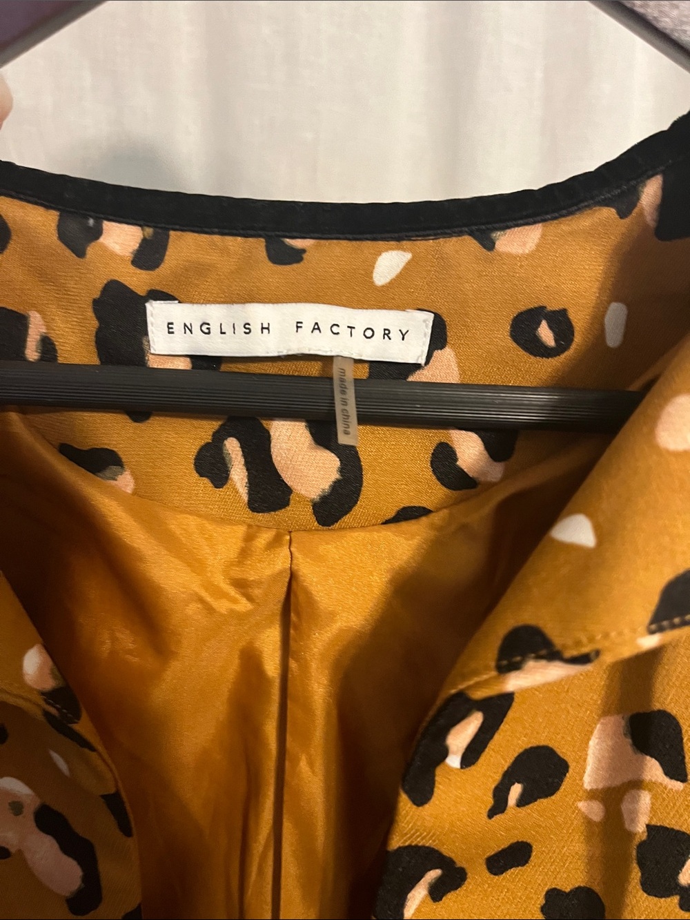 English Factory Leopard Print Blazer Unique M L View 2